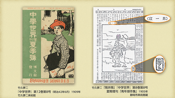 雑誌表紙イラスト（拡大加工）